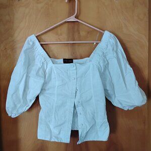 Ruffled Sleeved Crop Top